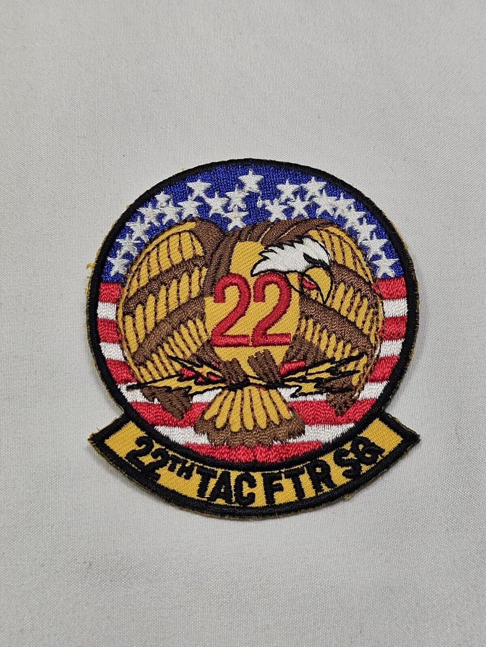 US Air Force 22nd Tactical Fighter Squadron Spangdahlem AB Germany Patch / USAF